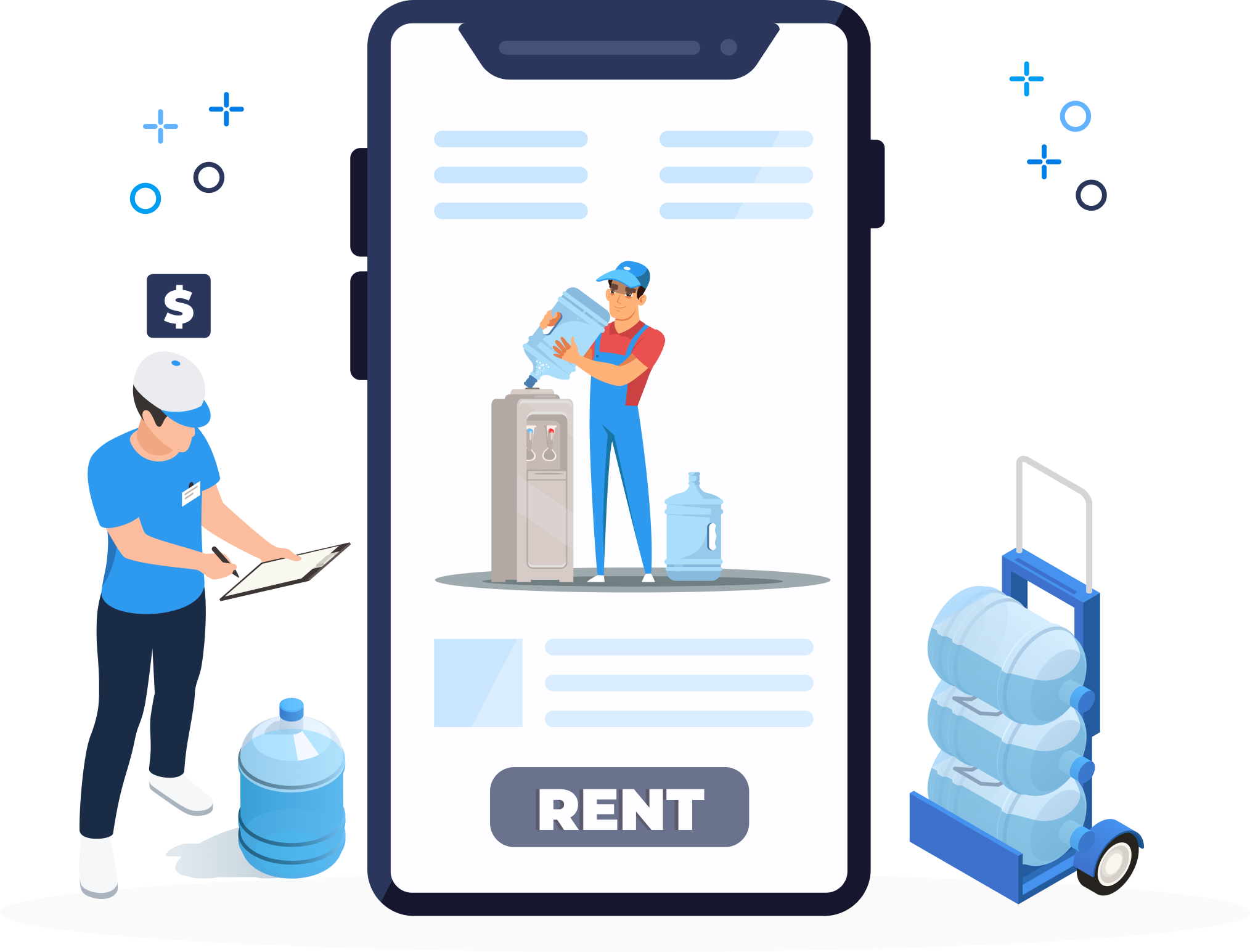 ravi garg, water delivery solutions, erp for bottled water, rental management, image